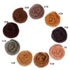 LMDZ 9 kleuren 5G/10G Bruine Animal Series Wol Vezel Set Wol Roving voor naaldvilt Hand draaiende DIY -materialen Bruine vezels