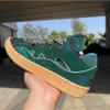 Designer klassisk trottoarkant sneakers mesh vävd snörning skor stil extraordinär sneaker präglade läder män kvinnor i nappa kalvskinn sko gummi med ruta 35-46