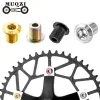 Muqzi 4/5PCS TC4チタンアロイチェーンリングボルトMTBロードBMXバイク用シングルダブルチェーンスクリュー