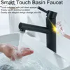 Aanraakbassin kraan zwart bronzen trek eruit badkamer bassin mixer kraan lot koude sensor badkamer tap smart touch bassin wastafel kranen