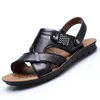 Chaussures décontractées hommes Sandales en cuir Summer Classic Mens Slippers Soft Foothoor Outdoor Walking Footwear 2024 Sandalias Hombre