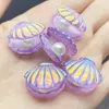 10Pcs Kawaii Cute Color Plated Pearl Shells Flat Back Resin Cabochons Scrapbooking DIY Jewelry Craft Decoration Accessorie E74 240407