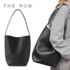 The Row Park Tote Tote Luxury Designer Saco de balde 3sizes Bandagem feminina Couro Duffle