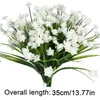 Decoratieve bloemen kunstmatige planten buiten nep bloem groene faux veerdecoratie uv resistent bruiloft decor