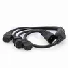 IEC 320 C14 Plugue masculino para 3x C13 Feminino Y Splitter Power Adapter Cable 250V/10a