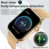 Watches LIGE New Men Smart Watch Sports Bracelet Body Temperature Bluetooth Call Clock AI Voice Assistant Waterproof Smartwatch Women