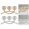 3 armes candelabras en cristal chandelle chandelle arc pont pont gobelet candeur bol de chandelier de canette pour le chandelier à la maison homedecor