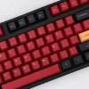 Acessórios Red Samurai keycap japonês inglês PBT CERENTE CAPS CAPS DE PERFILHO PARA GMK METEO REDRAGON KECKOBOOBARO MECÂNICO