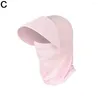 Brede rand hoeden zomer zijden gezicht deksel vrouwen zon hoed met ademende zonnebrand cap outdoor strand anti-uv foldable i3h3