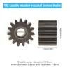 Motor Gear 1 Mod 9 /11 /12/13/ 14/15 Teeth Replaceable Motor Gear for RS550 10.8V / 12V / 14.4V / 16.8V / 18V / 21V DC Motor