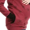 CHAMPS SWOIGNES D'HIIR MATERNITY avec écharpe à capuche d'allaitement maternel Premaman Pullover Sweat Shirt Woman Vestes