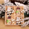 12/9 pezzi di Natale a pendente in legno Snowflake Ornamenti sospeso Decorazioni natalizie per la casa Navigad Gift Capodanno 2023