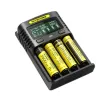 Ładowarki nitecore UM2 UM4 Automatyczne uniwersalną szybką ładowarkę Inteligentną USB Dualslot Charger LCD Wyświetlacz Liion IMR Bateria 18650 21700