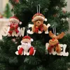 Décoration de Noël lettre en bois arbre de neige arbre suspendu ornements diy cadeau santa claus elk renne jouet poupée pelle décorations navidad