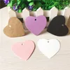 500pcs/lot paper paper heart shaped price tags手作りのウェディングパーティーギフトパッキングラベル空白の衣服ハングタグカラフルなケーキカード