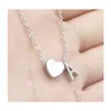 Colliers pendants 26 Collier de coeur alphabet de lettre Intial pour femmes Gold Sier Couleur A-Z