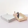 Boîtes de rangement de rangement Plateau Crystal Cosmetic pour le mariage Home Vanity Decorating Fruit Cake Candy Bijoux