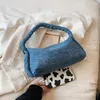 Borse da sera 2024 Arrivo jean vintage borsela intrecciata maniglia top borsetto della catena di designer spalla di denim per donne