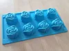 8 Cavity 5cm Rose Flower Soap mold Silicone Mold for Handmade Soap making Ice Cube Chocolate Cake Banking Mold Silicone