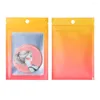 Sacs de rangement 100pcs Clear Colorful Aluminium Mylar Foil Sac With Hang Hole Encote