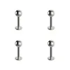 2pcs 0,8 / 1,0 / 1,2 mm ASTM-F136 Titanium Labret Piercing Boucles d'oreilles externes vis monroe lèvre étal