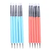 5st Manicure Tools Double-Ends Point Drill Silicone Pen Dual Soft Pottery Clay Tool Two Head Craft Tool Carving Pennor