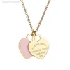 2024 Сердце ожерелье для золотого ожерелья Женские модные устушки -браслеты дизайнерские костюмы милые ожерелья