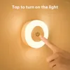 Wall Lamp LED Touch Sensor Night Lights USB Rechargeable Magnetic Base Round Portable Dimming For Room Decor