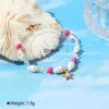 Tornozeleiras Boho Summer Beach for Women Starfish Conch Shell contas de barras na pulseira de tornozelo de perna Acessórios para joias de pés descalços