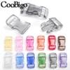 50st 10 mm Clear Side Side Release Buckle Clip Paracord Armband Stängningsklämma för plaggpåse PET Krage Transparent Frost Curved