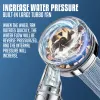 Ugello pressurizzato Turbo doccia con doccia a una chiave Smetti di salvare l'accessore bagno per la doccia ad alta pressione.