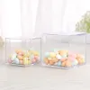 Kutu Şeker Akrilik Net Conster Square Conters Box Düğün Küpü Küçük Plastik Dividers Organizatör ile Sarda Ekran Kapağı