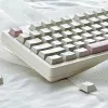 Combos 140 Keys Profile wiśni Kaomoji Milk White Keycap PBT Materiał Subbed dla przełączników MX Mechanical Gaming Keyboard