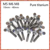 10 шт./Лот M5M6M8*L Pure Titanium Butterfly Vint GR2 Bolt Bolt Butterfly гайка титановый сплав сплав