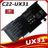 Batterie nuove batterie del laptop C22ux31 per Asus ZenBook UX31 UX31A UX31E UX31EDH72 C22UX31 C23UX31 7.4V 50Wh/6840MAH