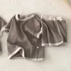 Милансел летняя детская одежда набор для мальчиков спортивные шорты с коротким рукавом девочка детское отдых 2 ПК