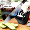 Knivslipare 4 steg i 1 Professional Whetstone Kitchen Sharpening Stone Scissors Grinder Diamond Fine Chef Cooking Tool