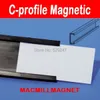 Porta dell'etichetta magnetica del profilo 10pcs C con larghezza di carta in PVC Larghezza da 50 mm a magnete in gomma Magneti flessibili Porta dell'etichetta etichetta