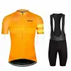 Conjunto de roupas de ciclismo de Raphaing-Men, manga curta, MTB, triatlo, camisa, roupas masculinas