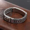 Link Bracelets QN China-Chic Vintage Woven PIXIU Brave Bracelet Men's Rough Style Hip Hop Fashion National Jewelry Accessories