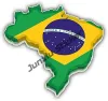 Bandeira do mapa brasileira adesivo de vinil Brasil Código Br Rio de Janeiro Adesivo de carro criativo Motocicleta Decalque impermeável KK13CM