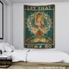 Seven ChakraS India Boeddha Tapestry Wall hangende Boheemse psychedelische hekserij Mysterieuze esthetiekruimte Decor