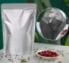 50PCS Secure Round Corner Stand up Aluminum Foil Zip Lock Packaging Bag Reclosable Snack Coffee Light Proof Gift Storage Pouches