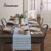 Tavolo da scozzera blu bianco runner hotel arredamento tavolo da tavolo da tavola per arredamento natalizio cucina tavolo tavolo