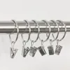 10pcs/lot Home Bathroom Shower Curtain Hooks Ring Curtain Opening Hook Up Curtains Rods Decor Hanging Ring Hardware Accessories