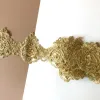 1Yard luxe gouden pailletten Beading Mesh Lace Trim Applique Snijbroidery Lace Fabric voor trouwjurken Accessoires 10 cm