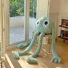Plush Dolls 175CM New Giant Swamp Ferry Plush Green Pink Octopus Alien Monster Toy Stuffed with Long Arms and Legs Thrown into Boyfriends Pillow Room Decoration J2404