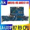 Scheda madre per Acer Nitro 5 AN51545 AN51741 Laptop Motherboard CPU R75800H R95900H GPU RTX3060/3070/3080 GH53Z LAL031P 100% Lavoro di prova