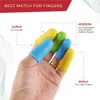 5Pcs Silicone Finger Protector DIY Sewing Quilter Finger Tip Craft Thimble Non-slip Finger Protector Needlework Sewing Accessori