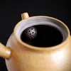 350ml Japon tarzı Kaba Çamur Çamur Tökezlemi Uzun Saplı Teapot El Yapımı Retro Büyük Kapasiteli Çay Kupası Kung Fu Çay Teware